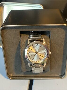 Refix Men's Stretch Brand Silver Tone With Box Unworn Extra Links